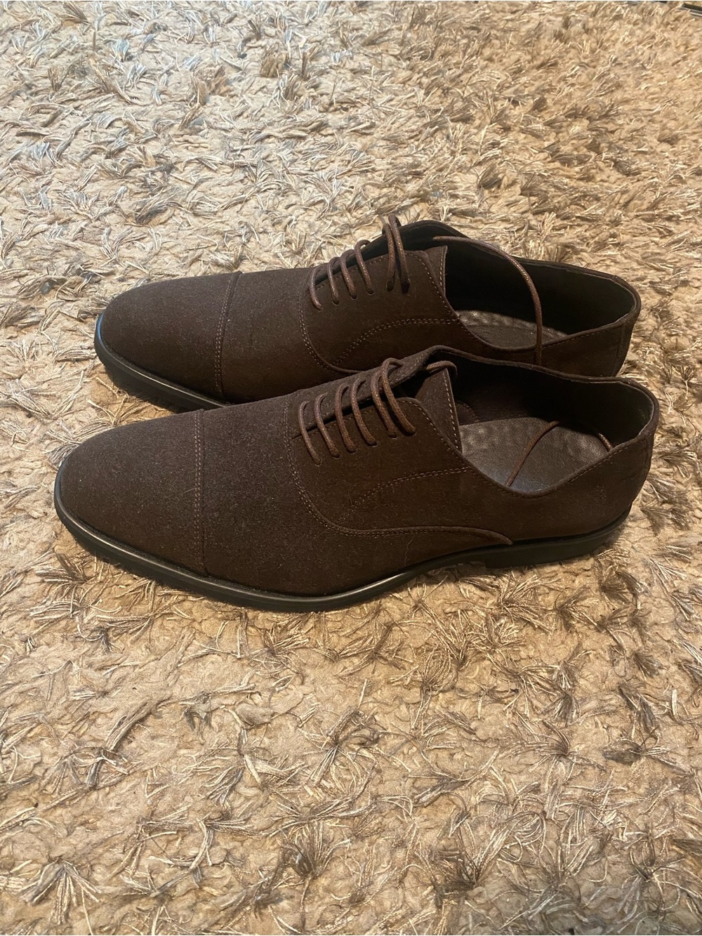 Brown Suede Oxfords men 10